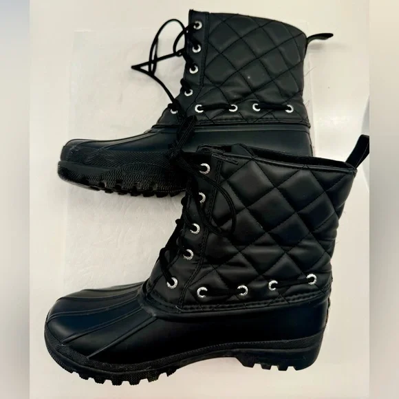 Sperry Top-Sider Women's Gosling Duck Boots size 7 black on black - Picture 2 of 9